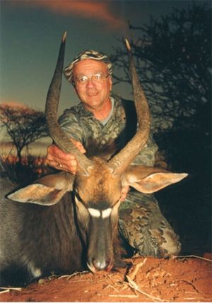 Samuels with the nyala